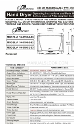 ASI JD MACDONALD 10-0199-2-93 Istruzioni per l'uso e manuale delle parti