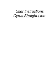 Cyrus Straight Line Instruções para o utilizador