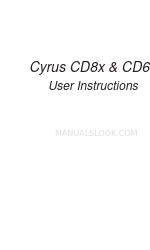 Cyrus CD6s Instructions pour l'utilisateur