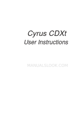 Cyrus CDXt Gebruiksaanwijzing