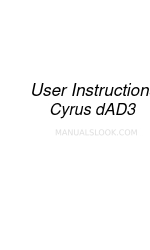 Cyrus dAD3 User Instructions