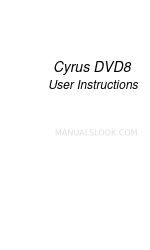 Cyrus DVD8 Інструкція користувача