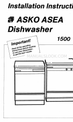Asko 1400 - 설치 지침 매뉴얼