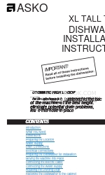 Asko D3122 Installation Instructions Manual