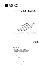 Asko D3232 (Spanish) Uso Y Cuidado