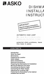 Asko D3251 Installation Instructions Manual