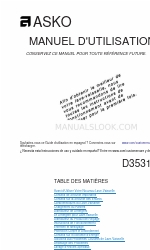 Asko D3531 (Francese) Manuale d'uso