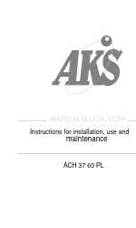 AKS ACH 37 60 PL Istruzioni per l'installazione, l'uso e la manutenzione