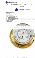 Ambient Weather Fischer BAROMETER-26 Kullanıcı Kılavuzu