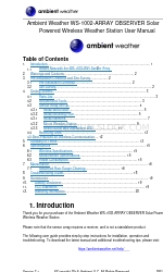 Ambient Weather OBSERVER WS-1002-ARRAY Manual del usuario