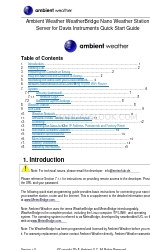 Ambient Weather WeatherBridge Nano Quick Start Manual