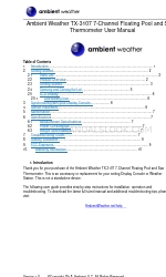 Ambient Weather TX-3107 User Manual