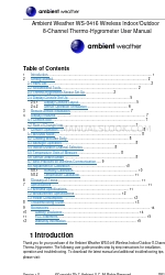 Ambient Weather WS-0416 Посібник користувача