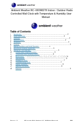 Ambient Weather RC-1800WSTH User Manual