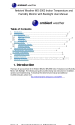 Ambient Weather WS-2063 Kullanıcı Kılavuzu