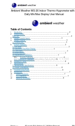 Ambient Weather WS-26 Podręcznik użytkownika
