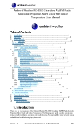 Ambient Weather RC-6050 ClearView Panduan Pengguna