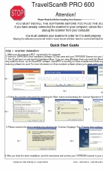 Ambir TravelScan Pro 600 Quick Start Manual