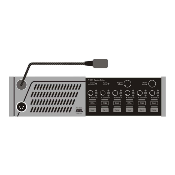 ASL INTERCOM PS 630 Посібник користувача