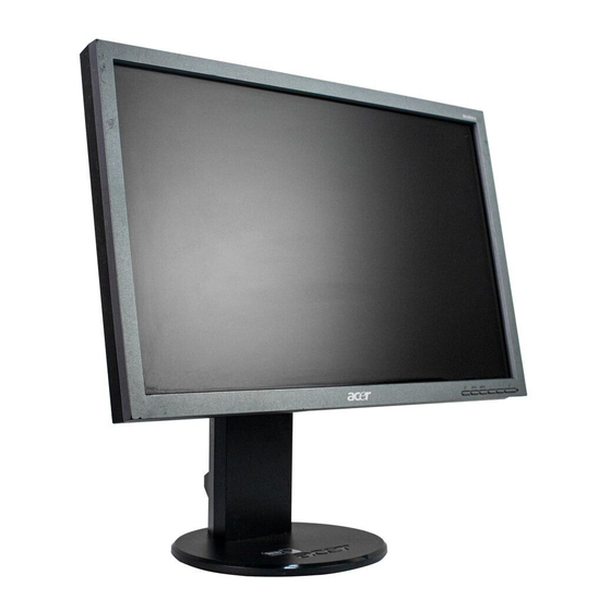 Acer B193W - Bdmh Wide-screen LCD Monitor Manuel de l'utilisateur