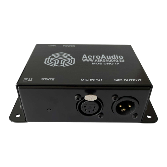 AeroAudio MOS - UNO - IP Посібник