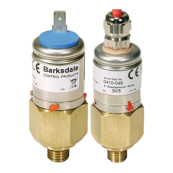 Barksdale KLK Series Instrukcja obsługi