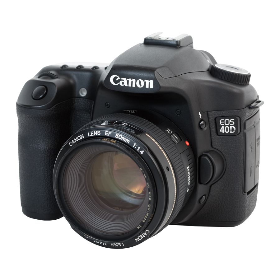 Canon 40D - EOS 40D DSLR Руководство по эксплуатации