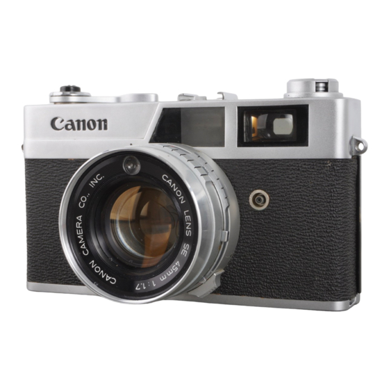 Canon Canonet G III QL17 Gebruiksaanwijzing