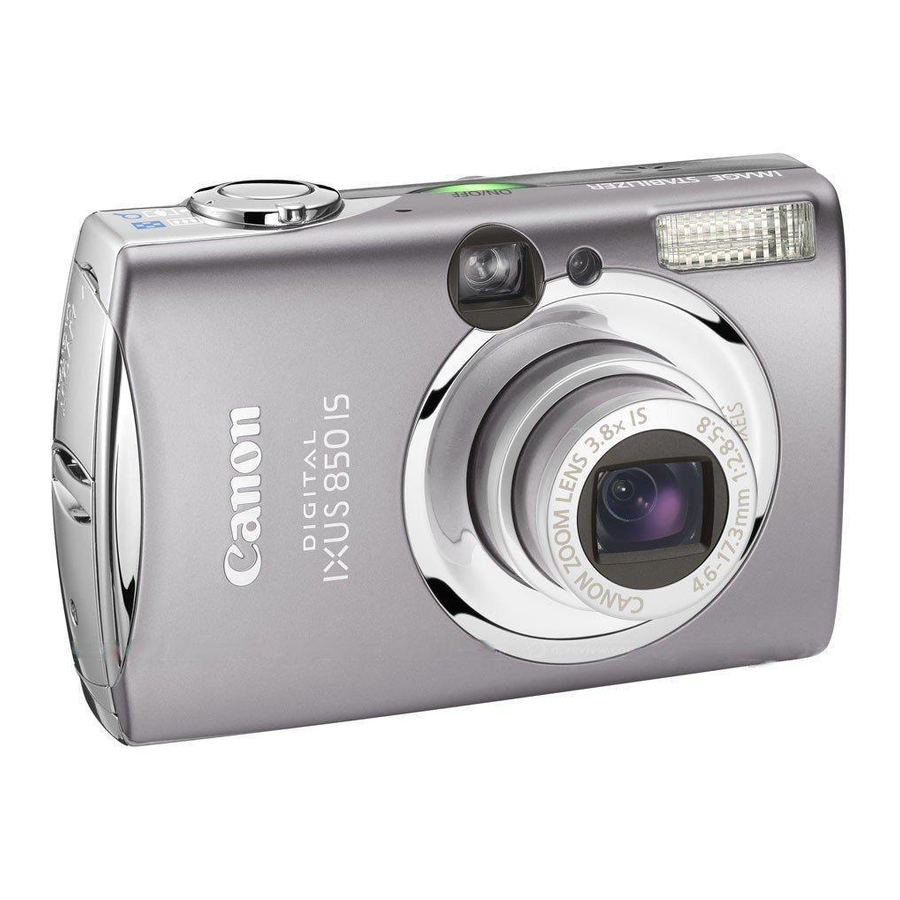 Canon Digital IXUS 850 IS Kullanıcı Kılavuzu