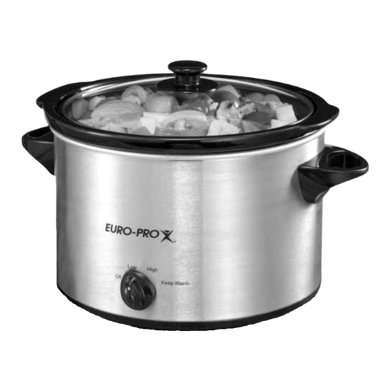 Euro-Pro 5 QT. ROUND SLOW COOKER KC243S Руководство пользователя