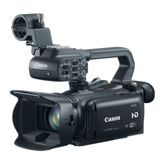 Canon XA25 연결 매뉴얼