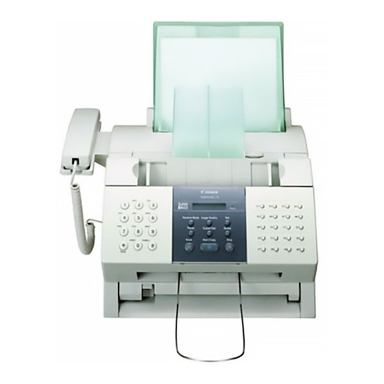 Canon FAXPHONE L75 Setupblad