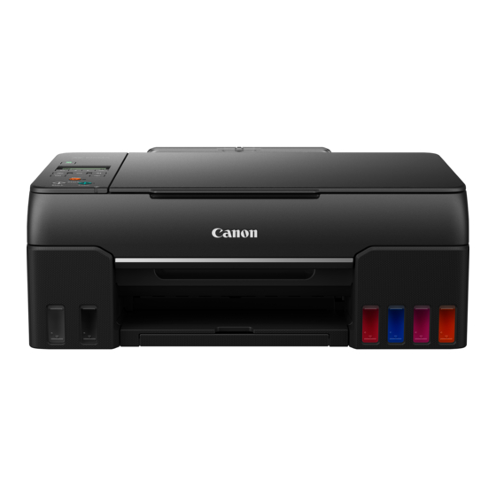 Canon G600 Series Начало работы