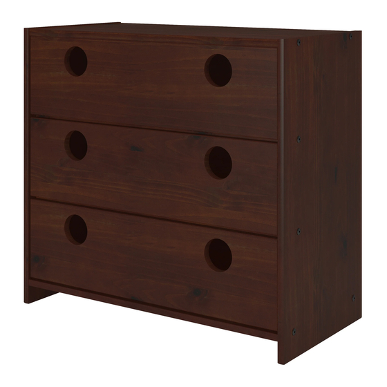 Donco kids 780 3 DRAWERS CHEST CIRCLES Montaj Talimatları Kılavuzu