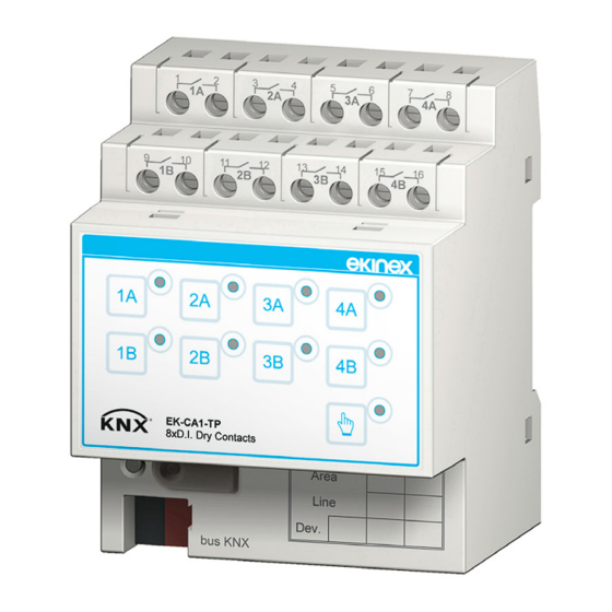 Ekinex KNX EK-CA1-TP Panduan Memulai Cepat