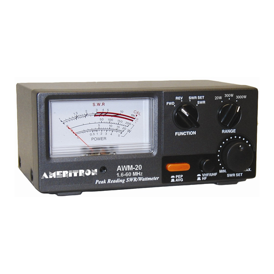 AMERITRON AWM-20 Quick Start Manual