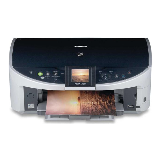 Canon PIXMA MP500 Snelstarthandleiding