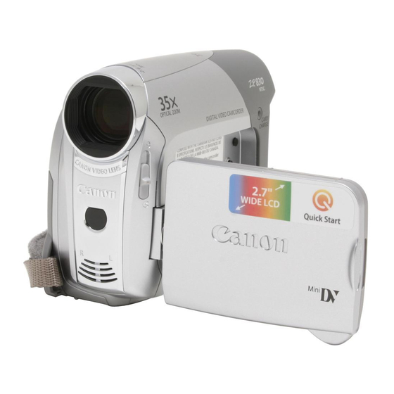 Canon ZR 800 - Camcorder - 680 KP Посібник з експлуатації