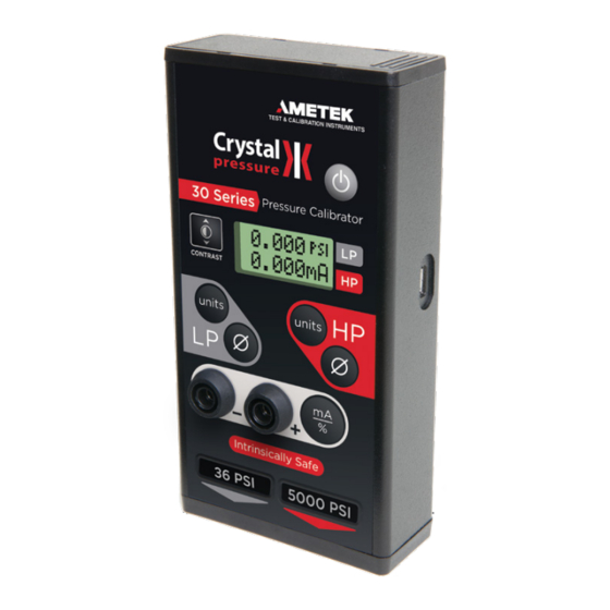 Ametek Crystal pressure 30 Series Manual Petunjuk Pemrograman