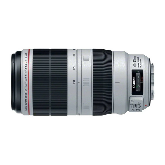 Canon EF 100-400mm f/4.5-5.6L IS USM 지침