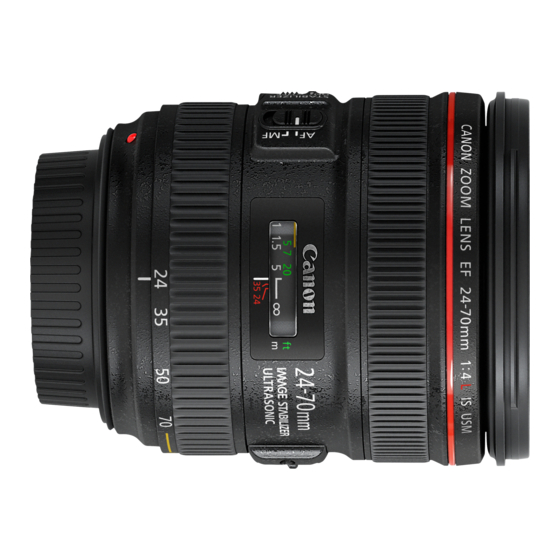 Canon EF 24-70mm f/4L IS USM Instrukcja obsługi