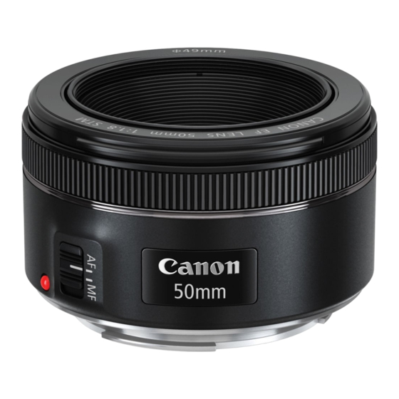 Canon EF 50mm f/1.8 STM Petunjuk Manual