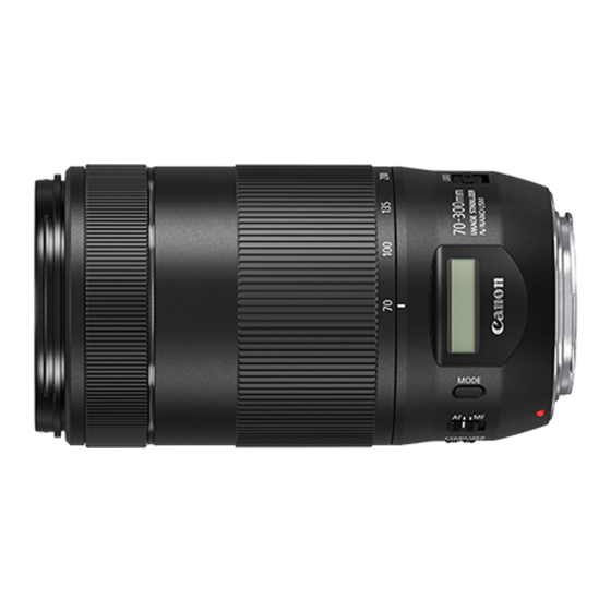 Canon EF 70-300mm f/4.5-5.6 IS USM Petunjuk Manual