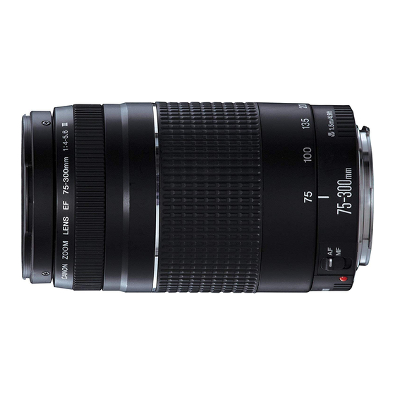 Canon EF 75-300mm f/4-5.6 III USM Manuel d'instructions