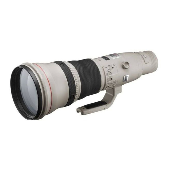 Canon EF 800mm f/5.6L IS USM Instruction