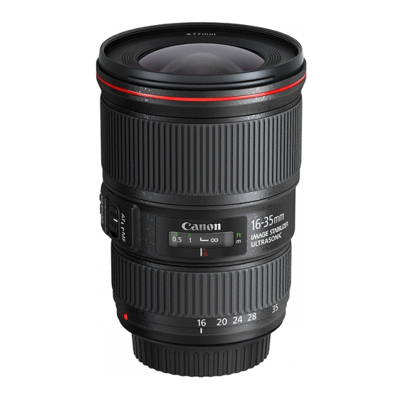 Canon EF16-35mm f/4l IS USM Руководство по эксплуатации