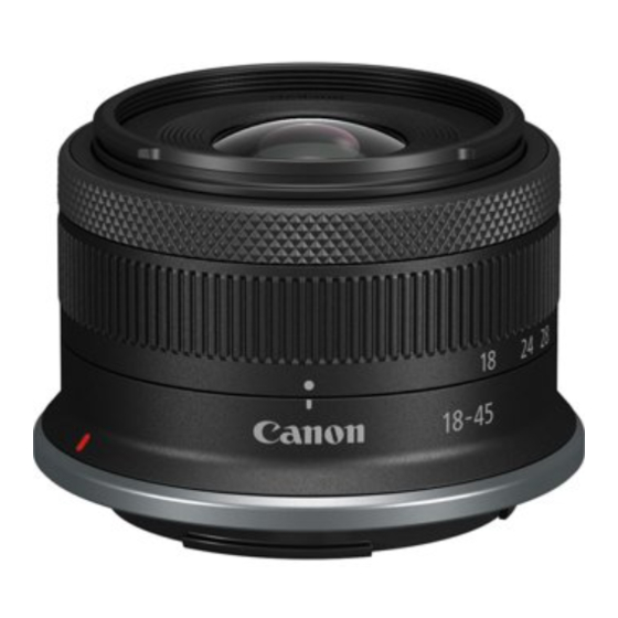 Canon RF-S 18-45mm F4.5-6.3 IS STM Manual de instrucciones