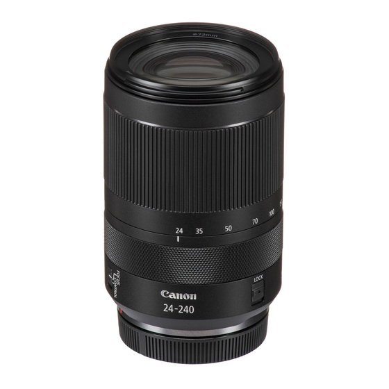 Canon RF24-240mm F4-6.3 IS USM Інструкція з експлуатації