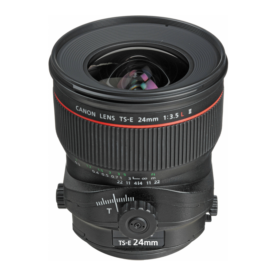 Canon TS-E 24mm f/3.5L Інструкція з експлуатації