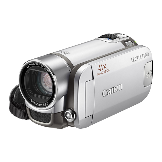 Canon FS200 - Camcorder - 680 KP Посібник з експлуатації